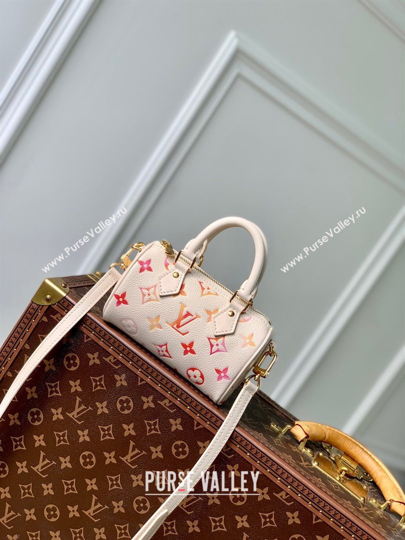 Louis Vuitton Nano Speedy Bag in Monogram Empreinte Leather M83452 Sunrise Aquarelle 2024 (K-24061224)