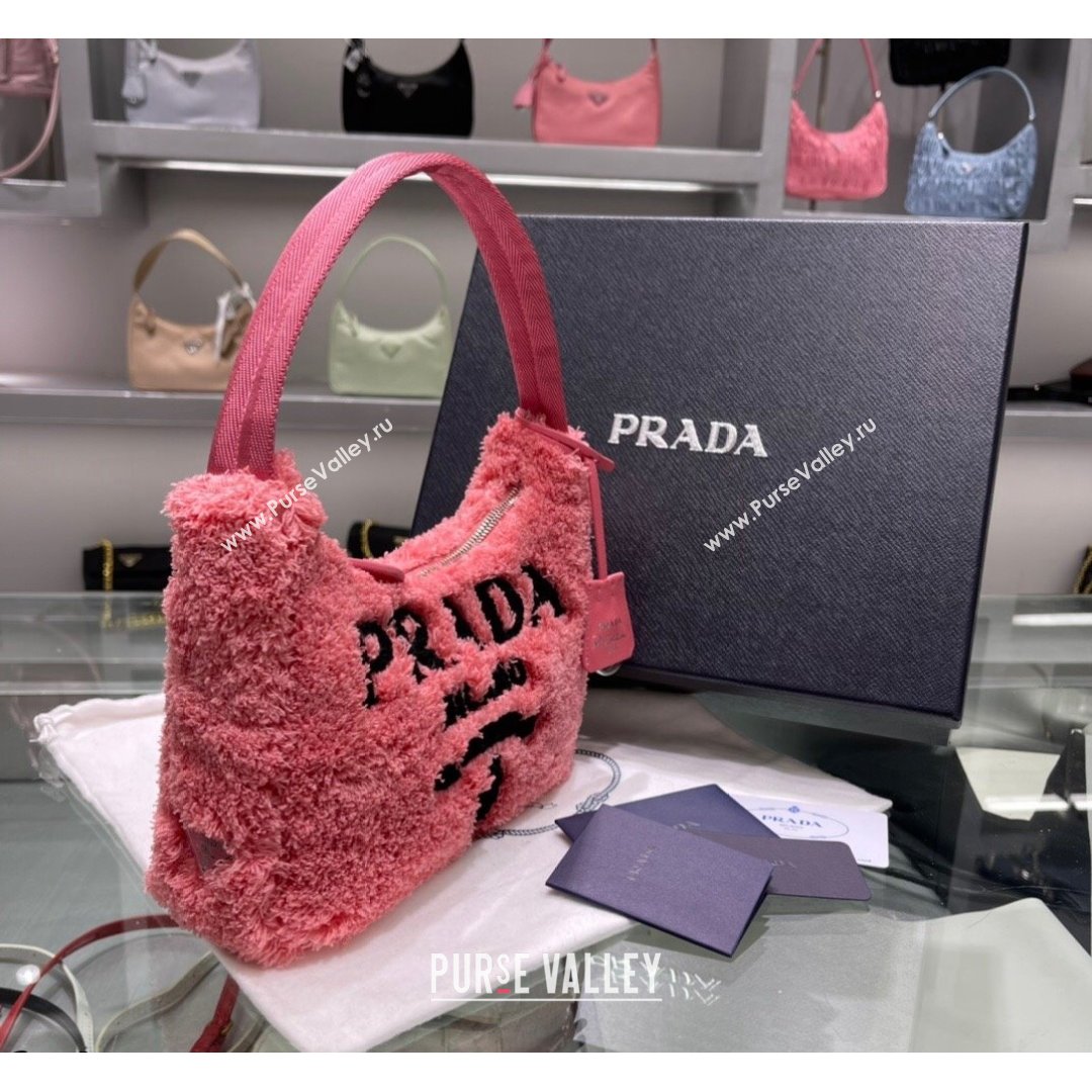 Prada Re-Edition 2000 Terry Hobo Mini bag 1BG130 1NE515 Petal Pink 2021 (YZ-21090850)