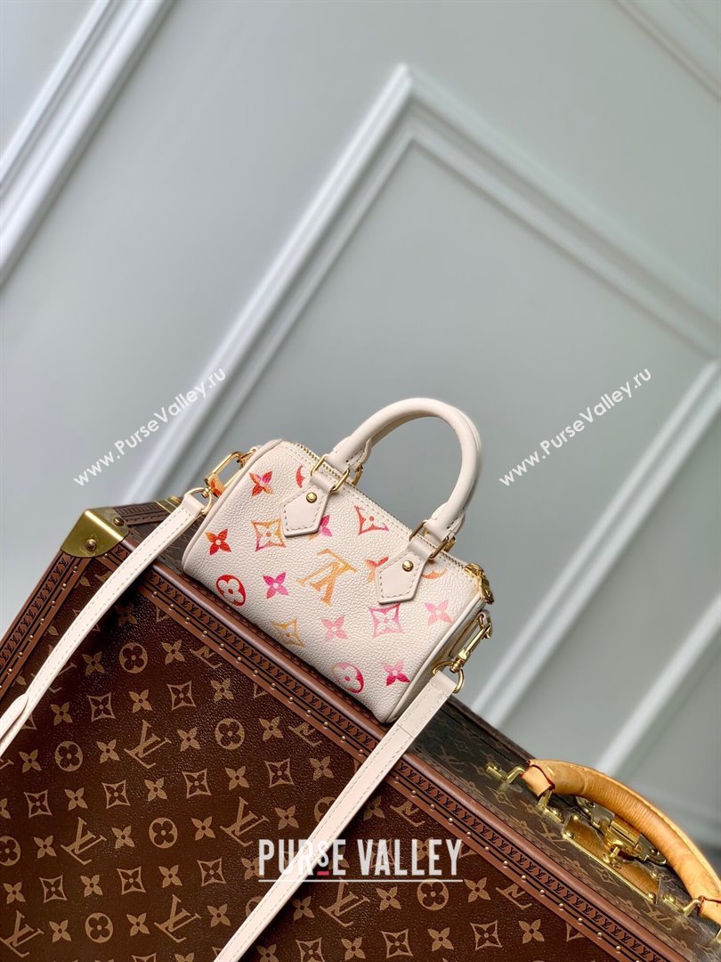 Louis Vuitton Nano Speedy Bag in Monogram Empreinte Leather M83452 Sunrise Aquarelle 2024 (K-24061224)