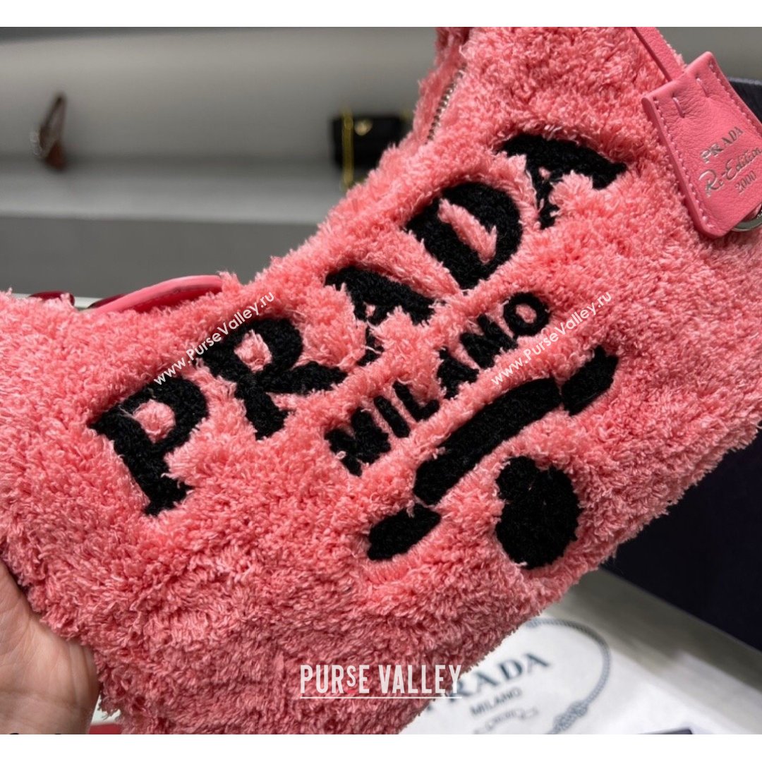 Prada Re-Edition 2000 Terry Hobo Mini bag 1BG130 1NE515 Petal Pink 2021 (YZ-21090850)