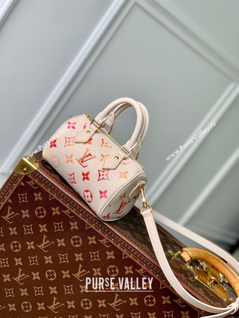 Louis Vuitton Nano Speedy Bag in Monogram Empreinte Leather M83452 Sunrise Aquarelle 2024 (K-24061224)