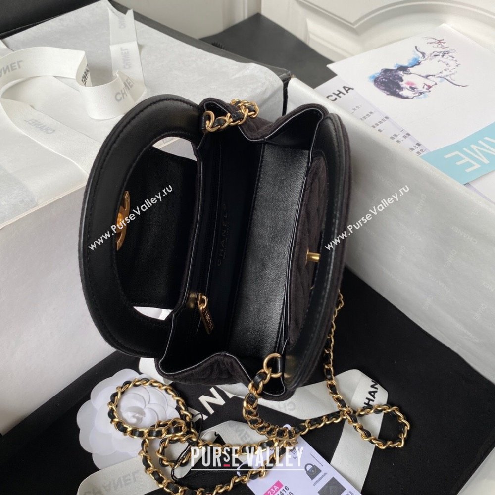 Chanel Fabric Mini Shopping Bag AS4416 Black 2023 (SS-23101205)