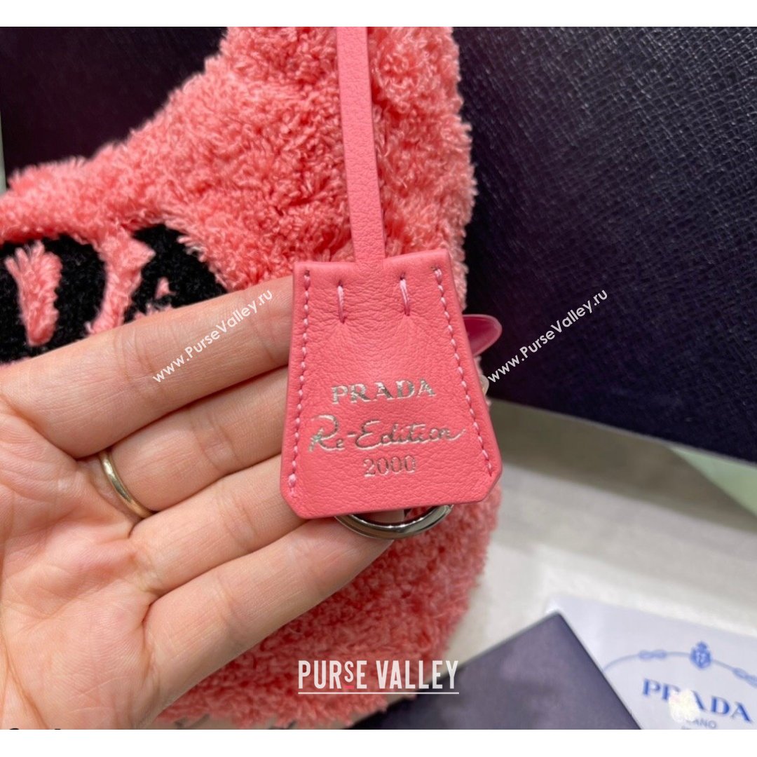 Prada Re-Edition 2000 Terry Hobo Mini bag 1BG130 1NE515 Petal Pink 2021 (YZ-21090850)