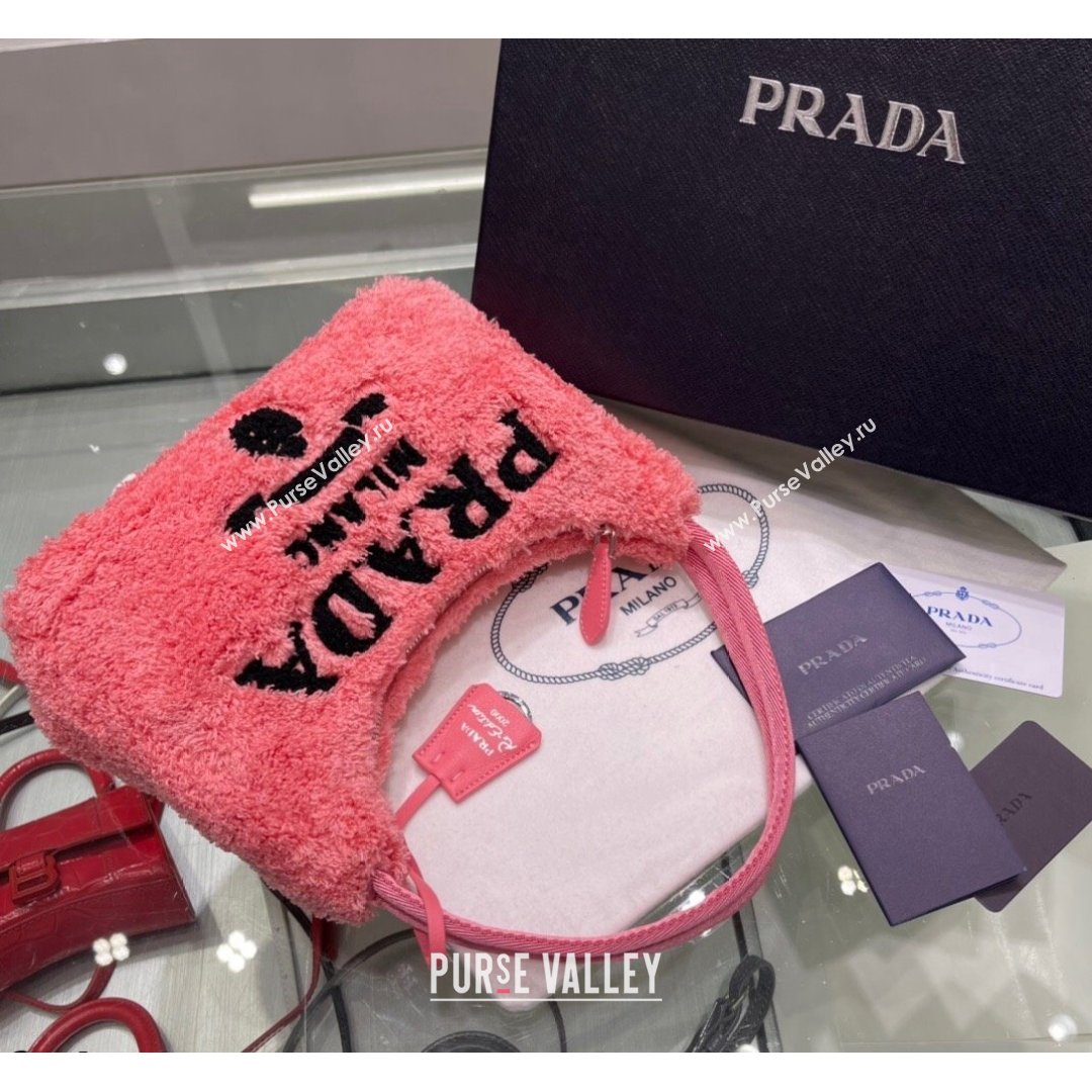 Prada Re-Edition 2000 Terry Hobo Mini bag 1BG130 1NE515 Petal Pink 2021 (YZ-21090850)