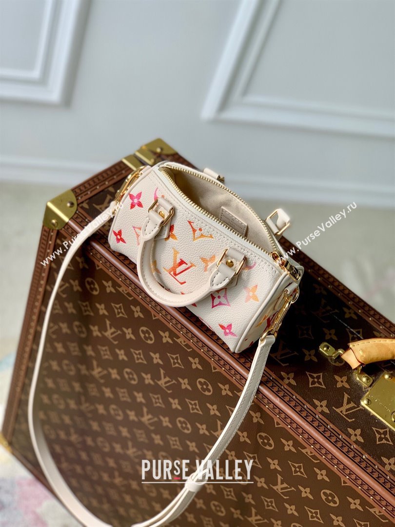 Louis Vuitton Nano Speedy Bag in Monogram Empreinte Leather M83452 Sunrise Aquarelle 2024 (K-24061224)