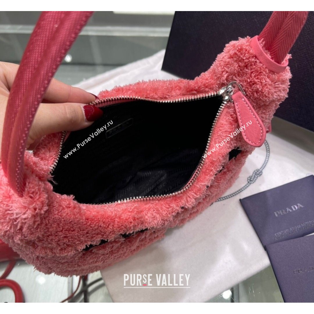 Prada Re-Edition 2000 Terry Hobo Mini bag 1BG130 1NE515 Petal Pink 2021 (YZ-21090850)