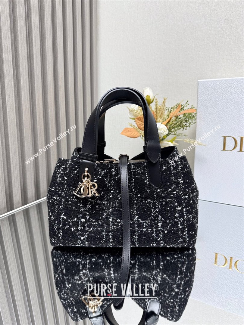 Dior Small Dior Toujours Bag in Black Cannage Tweed 2822 2024 (XXG-24110811)