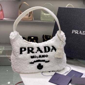 Prada Re-Edition 2000 Terry Hobo Mini bag 1BG130 1NE515 White 2021 (YZ-21090853)