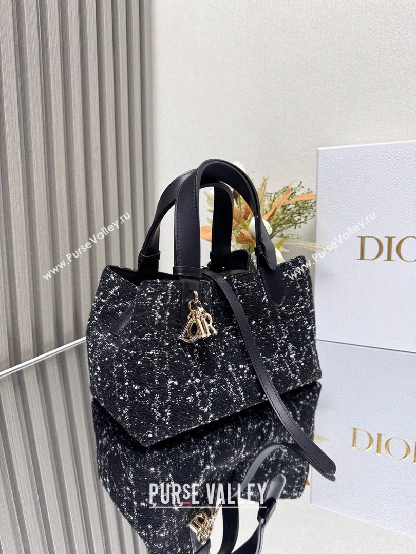 Dior Small Dior Toujours Bag in Black Cannage Tweed 2822 2024 (XXG-24110811)