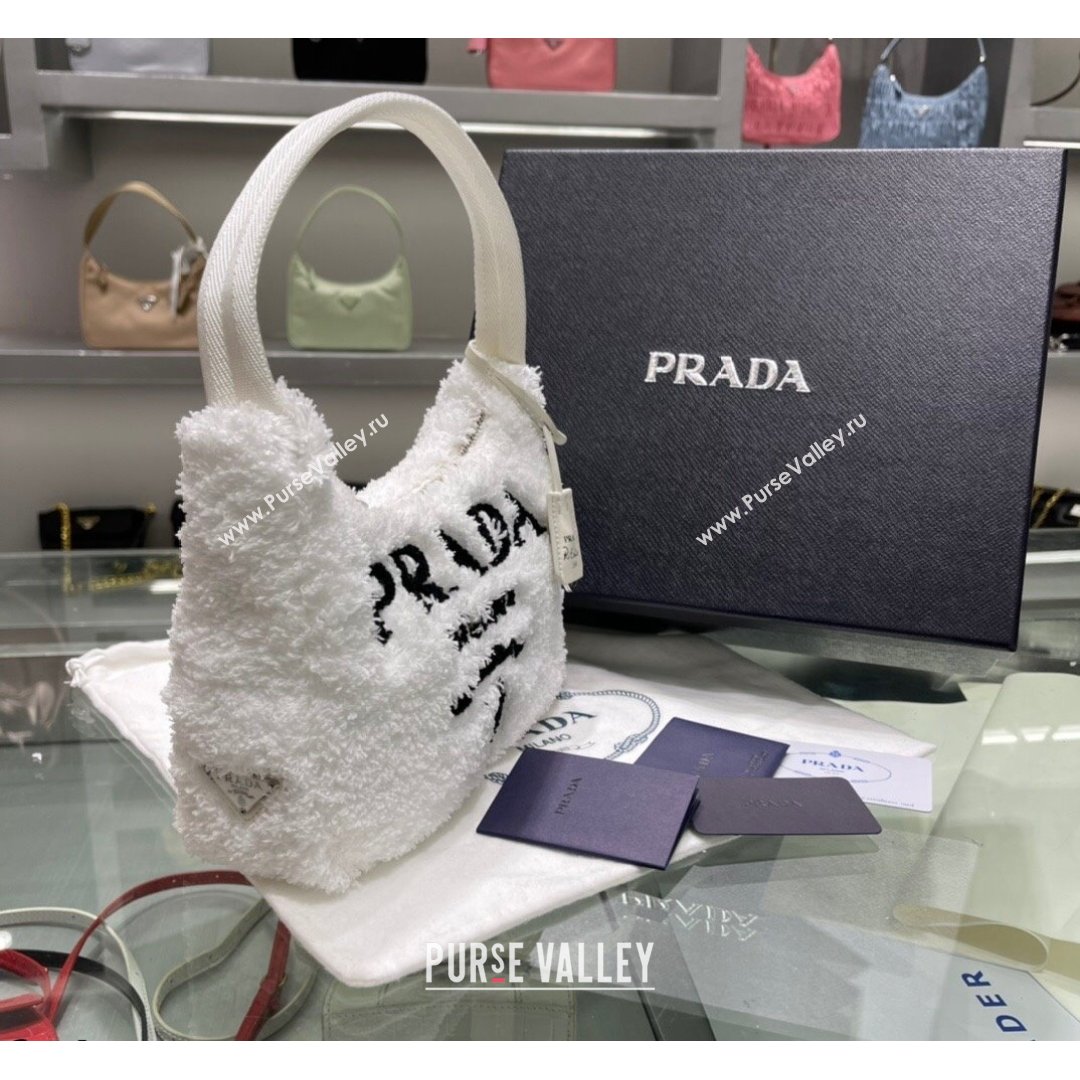 Prada Re-Edition 2000 Terry Hobo Mini bag 1BG130 1NE515 White 2021 (YZ-21090853)