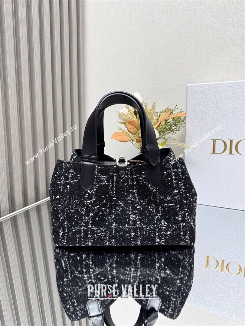 Dior Small Dior Toujours Bag in Black Cannage Tweed 2822 2024 (XXG-24110811)