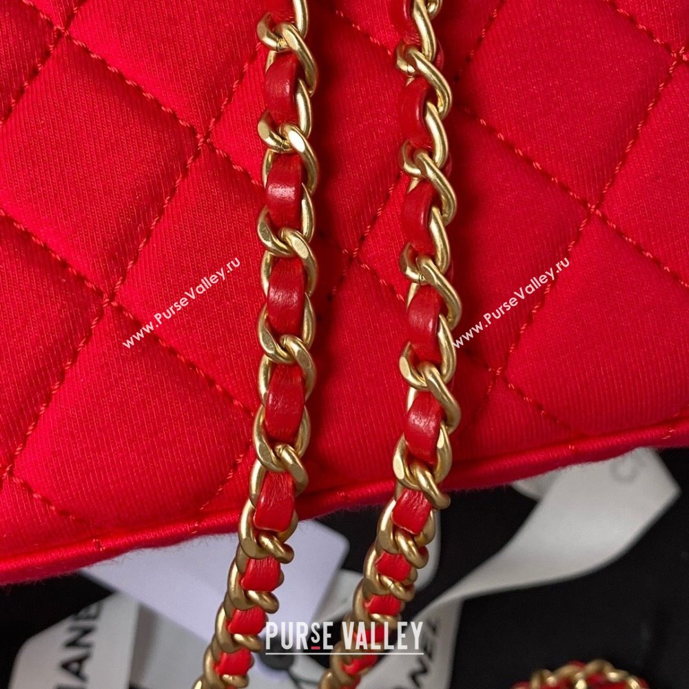 Chanel Fabric Mini Shopping Bag AS4416 Red 2023 (SS-23101206)