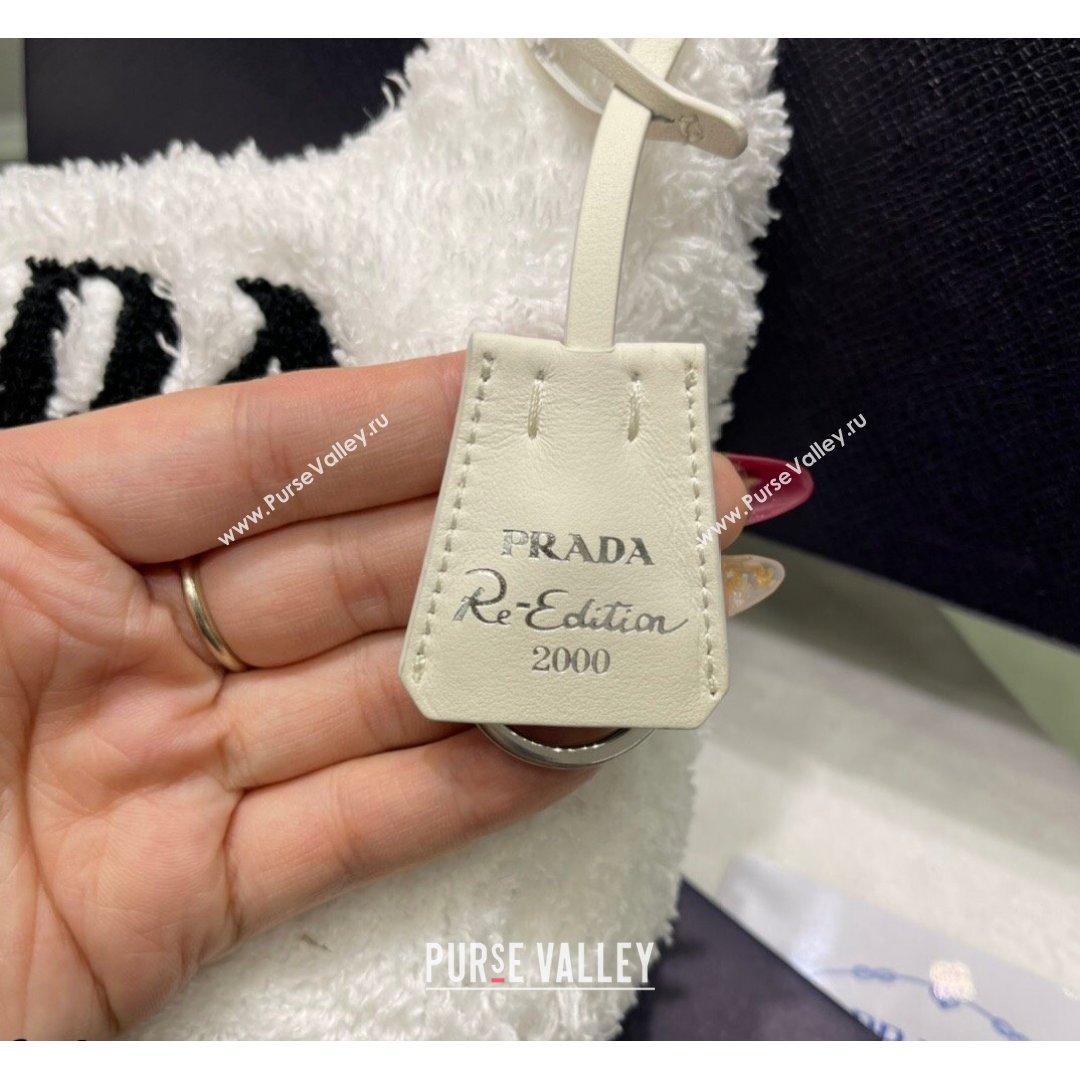 Prada Re-Edition 2000 Terry Hobo Mini bag 1BG130 1NE515 White 2021 (YZ-21090853)