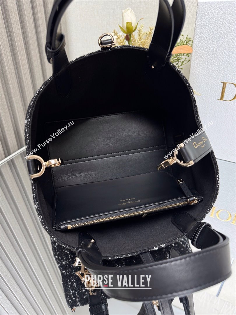 Dior Small Dior Toujours Bag in Black Cannage Tweed 2822 2024 (XXG-24110811)