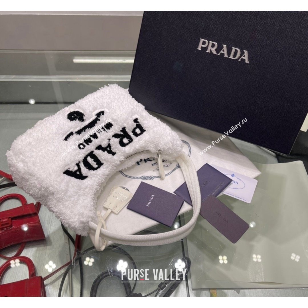 Prada Re-Edition 2000 Terry Hobo Mini bag 1BG130 1NE515 White 2021 (YZ-21090853)