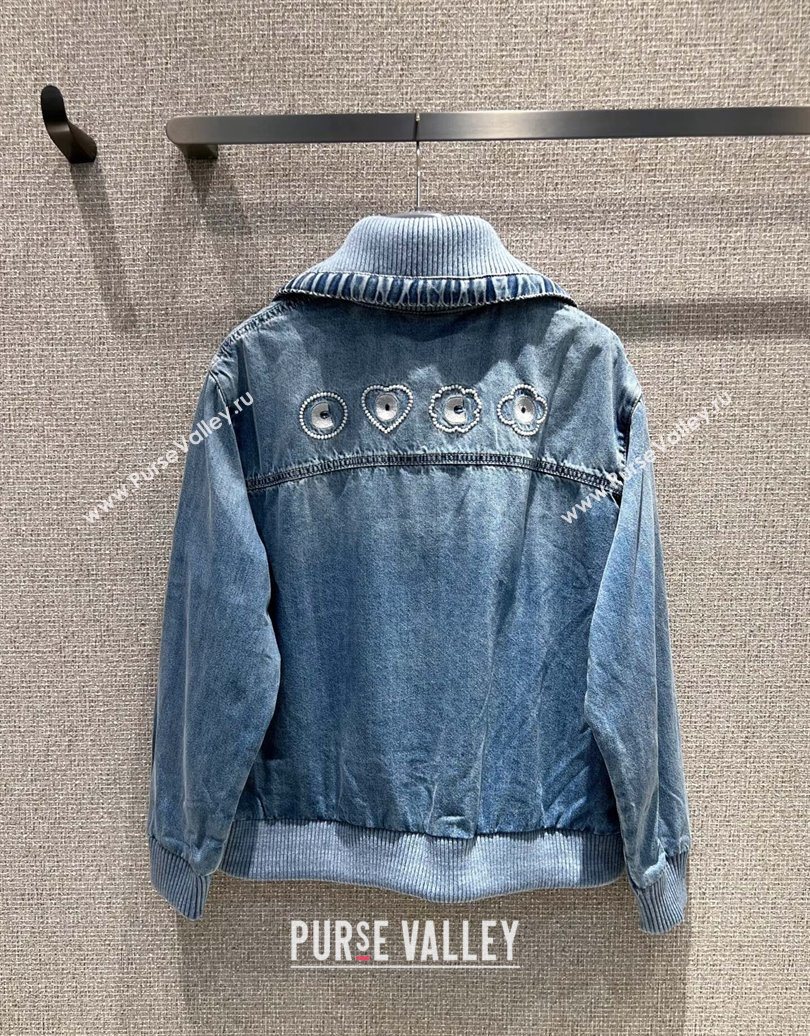 Chanel Coco Beach Denim Jacket Blue 2025 0620 (QI-250620044)