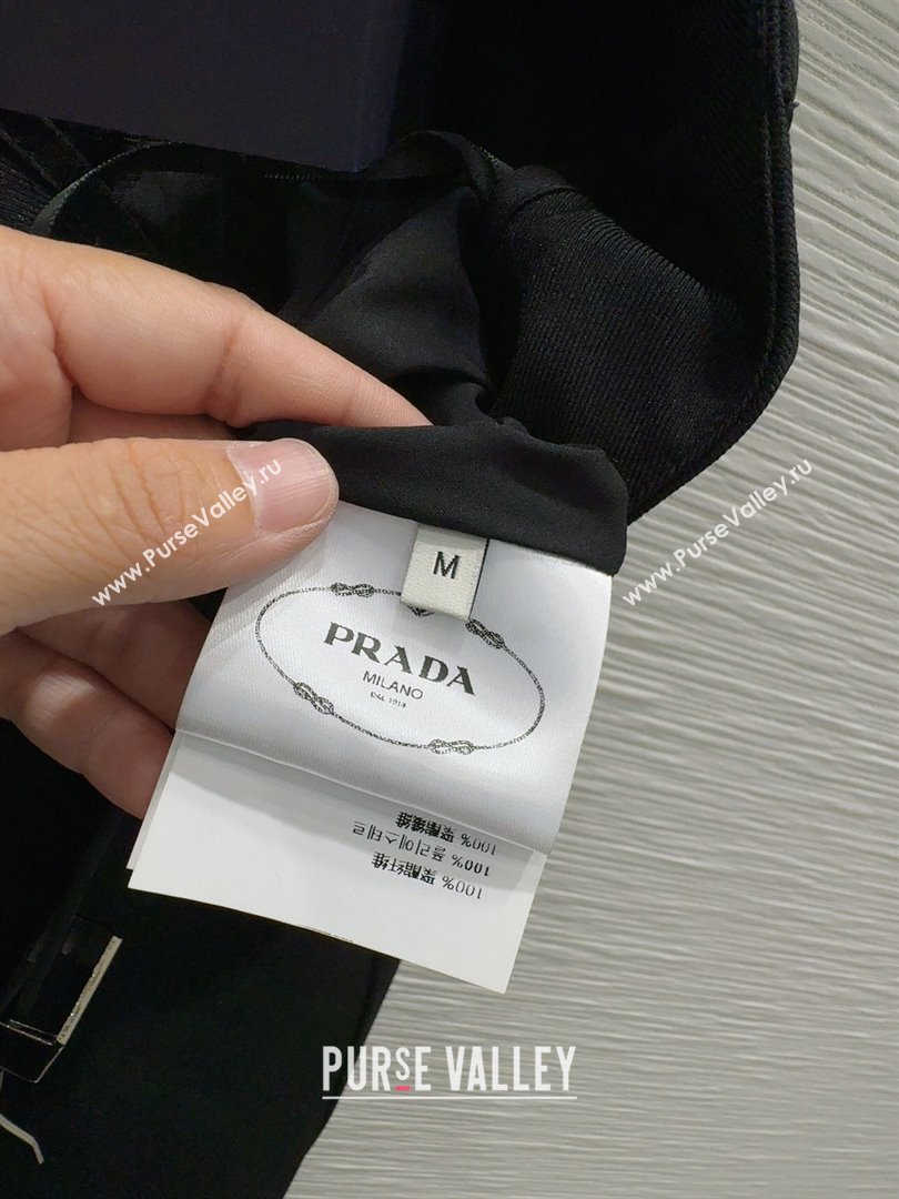 Prada Skirt with Belt P92509 Black 2024 (Q-24092509)