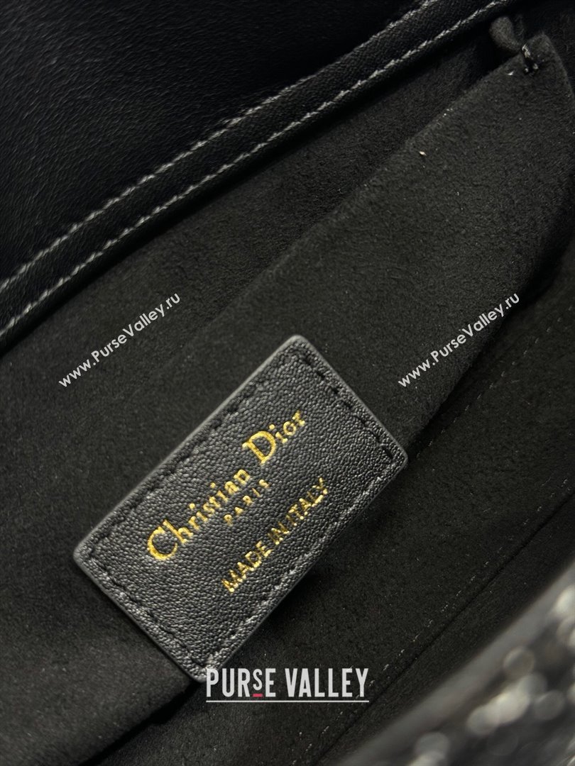 Dior Small Lady D-Joy Bag in Black Cannage Tweed 0910/0540 2024 (XXG-24110812)