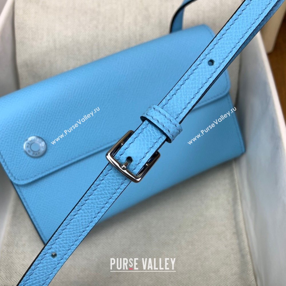 Hermes Snap Wallet in Epsom Leather Candy Blue/Blue 2024(Handmade) (XYA-24073121)