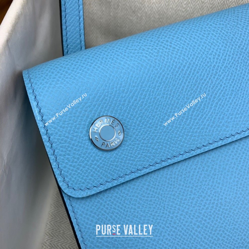 Hermes Snap Wallet in Epsom Leather Candy Blue/Blue 2024(Handmade) (XYA-24073121)