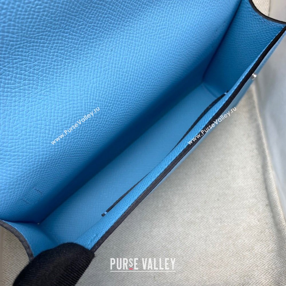 Hermes Snap Wallet in Epsom Leather Candy Blue/Blue 2024(Handmade) (XYA-24073121)