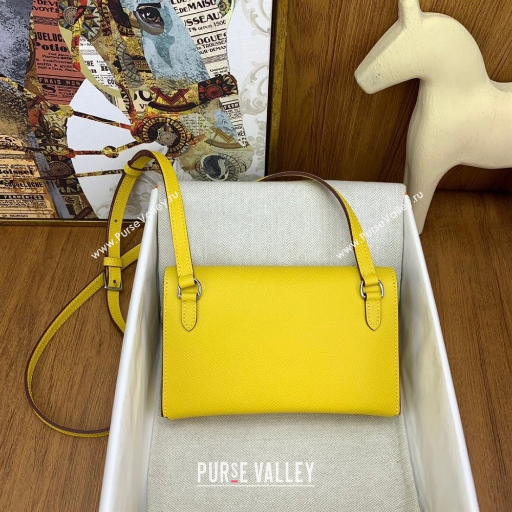 Hermes Snap Wallet in Epsom Leather Yellow 2024(Handmade) (XYA-24073122)