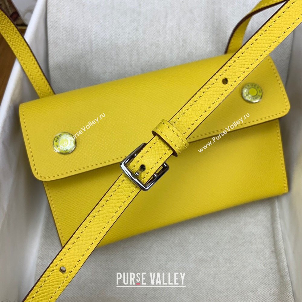 Hermes Snap Wallet in Epsom Leather Yellow 2024(Handmade) (XYA-24073122)