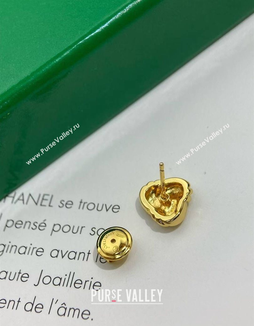 Bottega Veneta Intreccio Stud Earrings Gold 2025 838176 (YF-250725086)