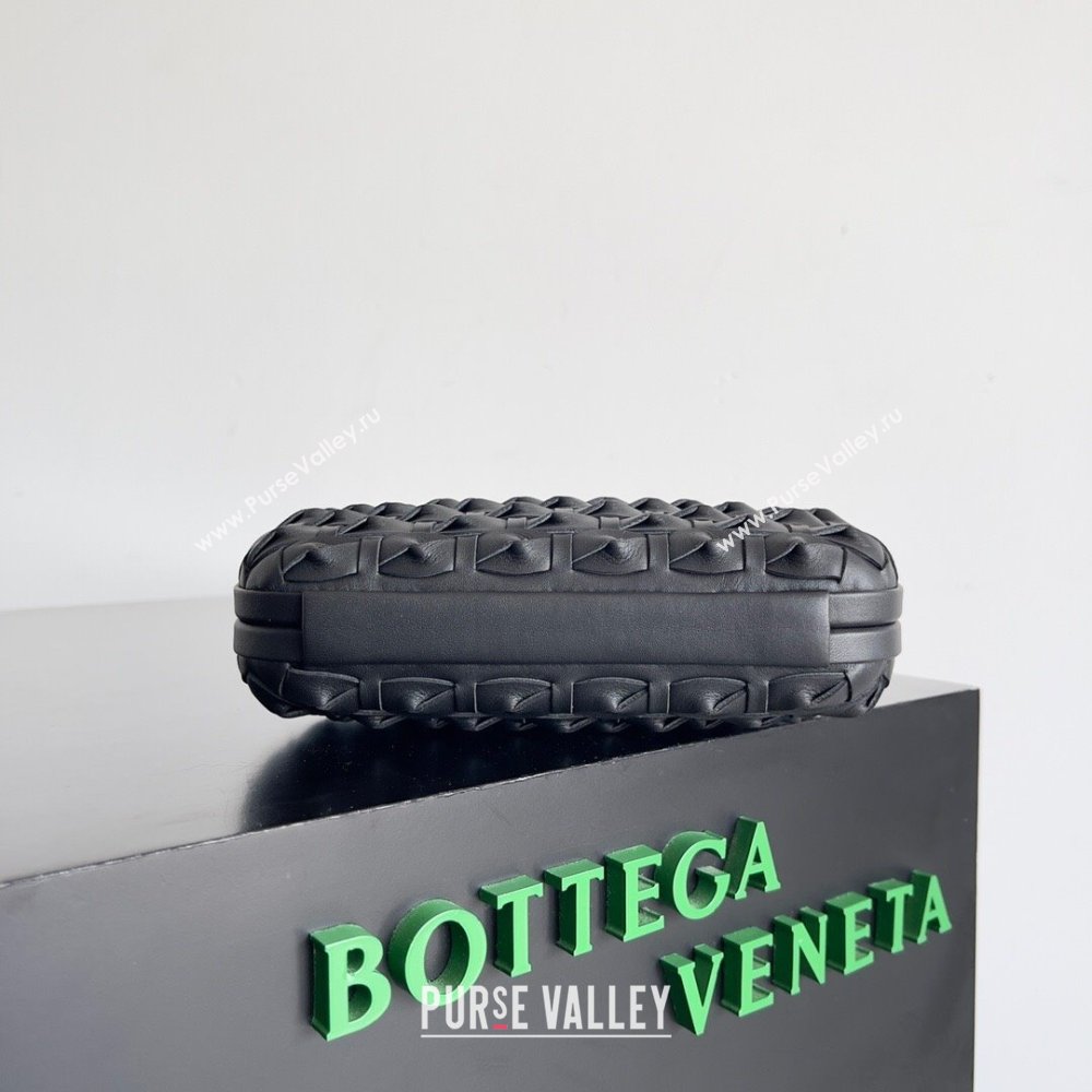 Bottega Veneta Knot Minaudiere Clutch in Knotted Intreccio Leather 717622 Black 2023 (MS-23101315)