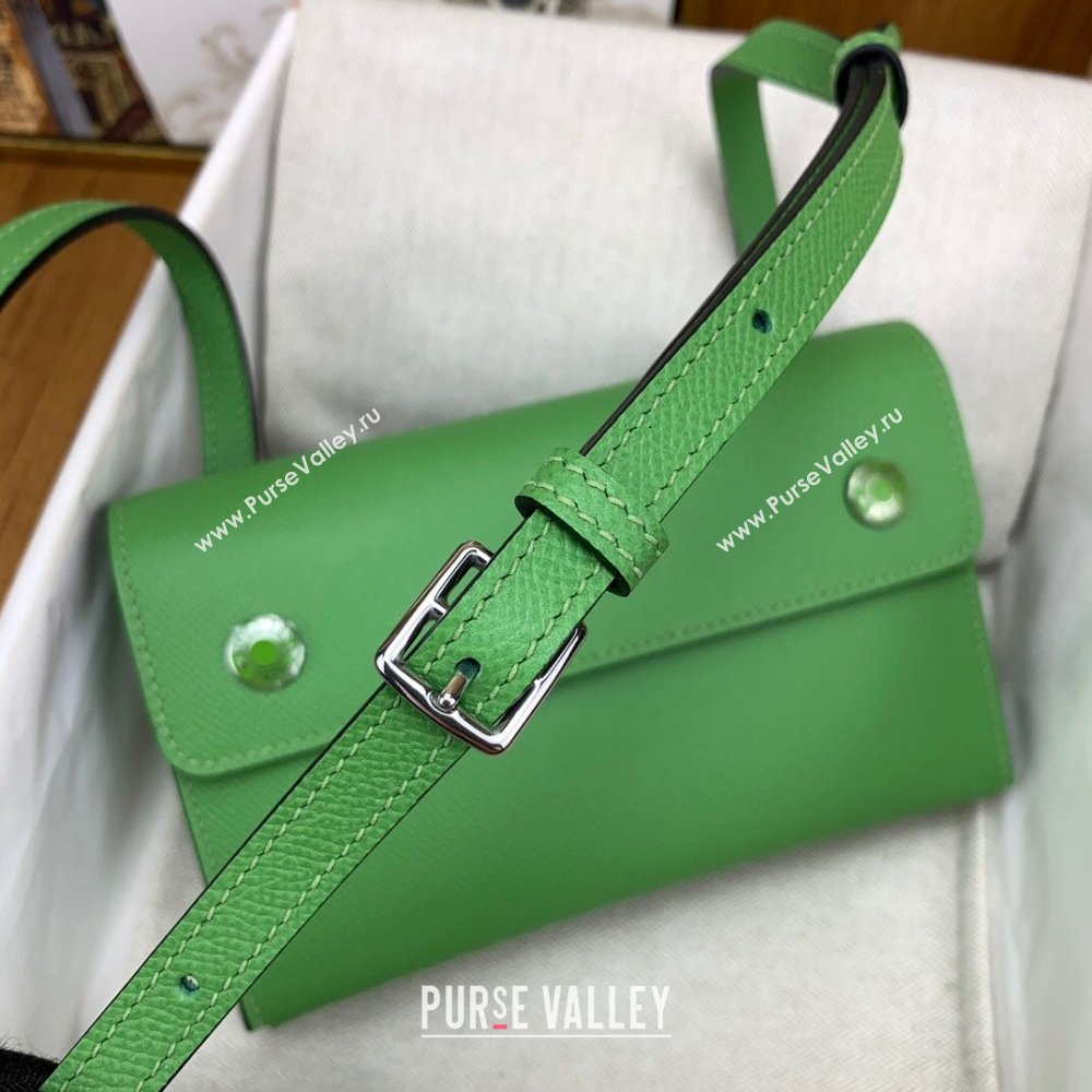 Hermes Snap Wallet in Epsom Leather Green 2024(Handmade) (XYA-24073124)