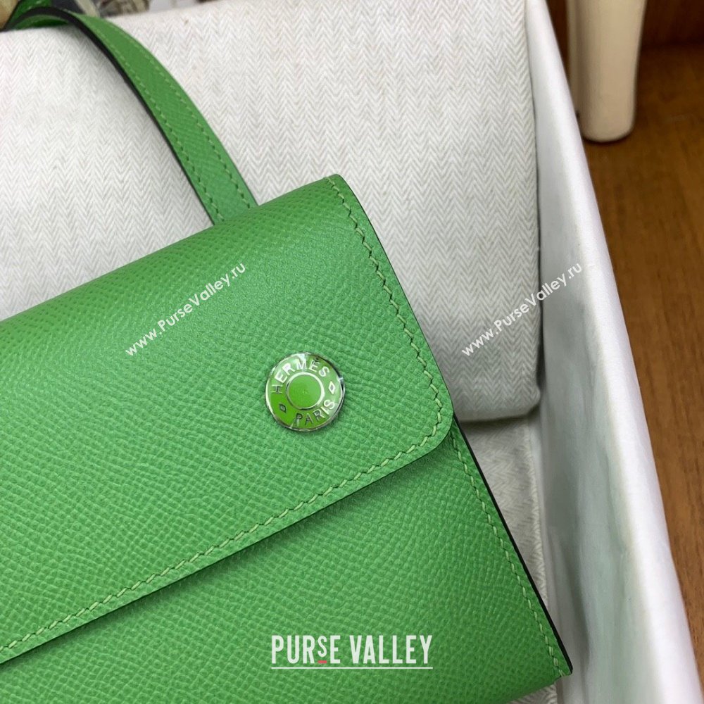 Hermes Snap Wallet in Epsom Leather Green 2024(Handmade) (XYA-24073124)