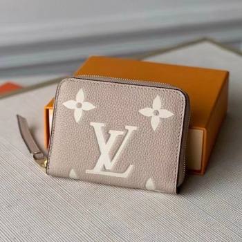 Louis Vuitton Zippy Coin Purse Wallet in Giant Monogram Leather M69797 Grey 2021 (KI-21031752)
