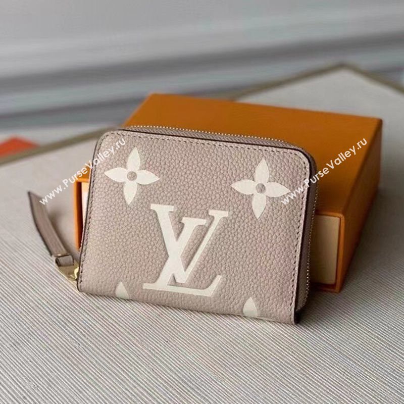 Louis Vuitton Zippy Coin Purse Wallet in Giant Monogram Leather M69797 Grey 2021 (KI-21031752)