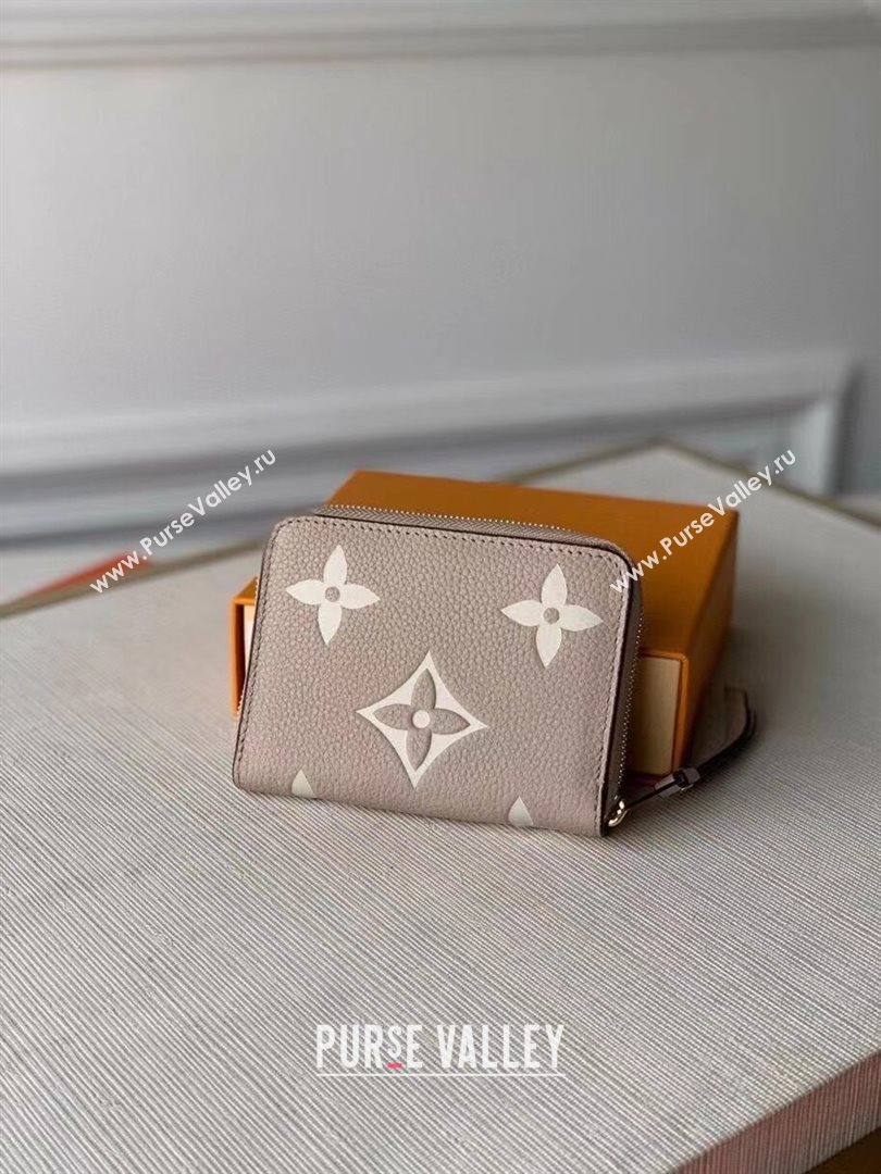 Louis Vuitton Zippy Coin Purse Wallet in Giant Monogram Leather M69797 Grey 2021 (KI-21031752)