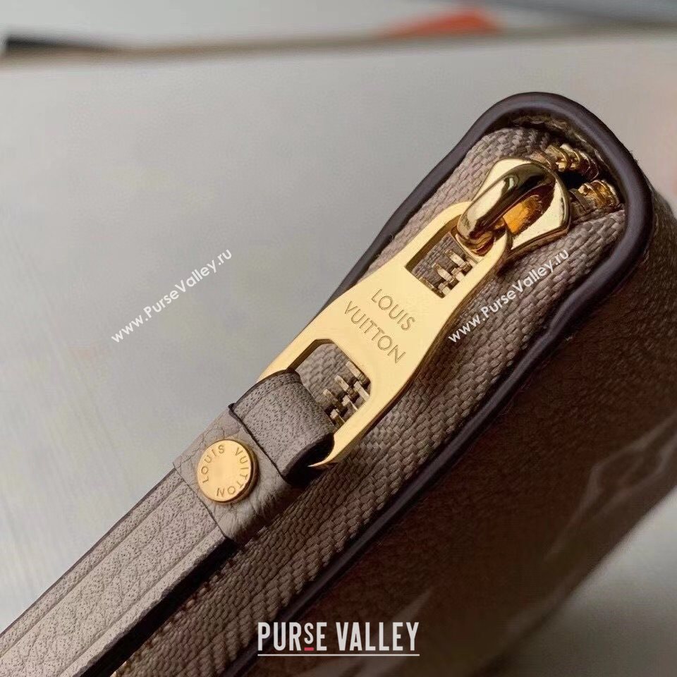 Louis Vuitton Zippy Coin Purse Wallet in Giant Monogram Leather M69797 Grey 2021 (KI-21031752)