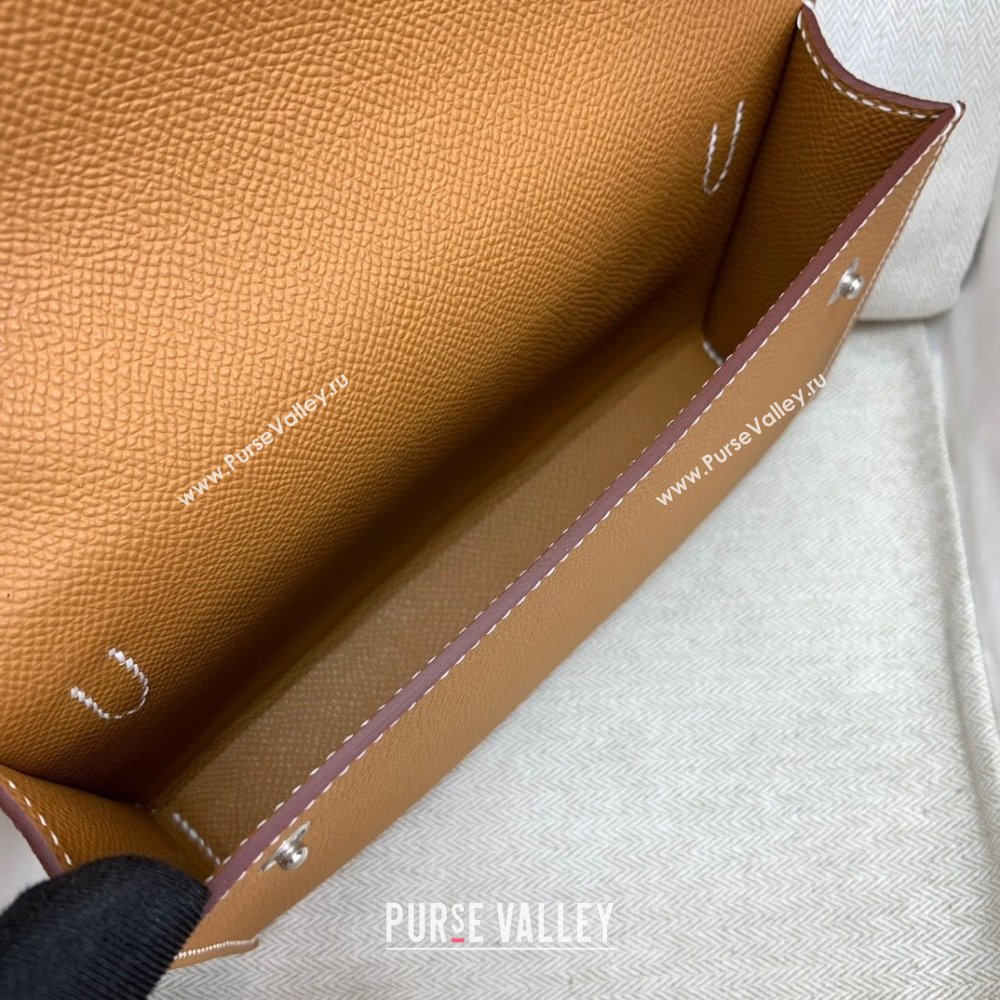 Hermes Snap Wallet in Epsom Leather Brown 2024(Handmade) (XYA-24073125)