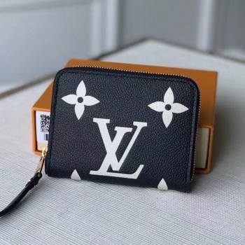 Louis Vuitton Zippy Coin Purse Wallet in Giant Monogram Leather M69787 Black 2021 (KI-21031753)