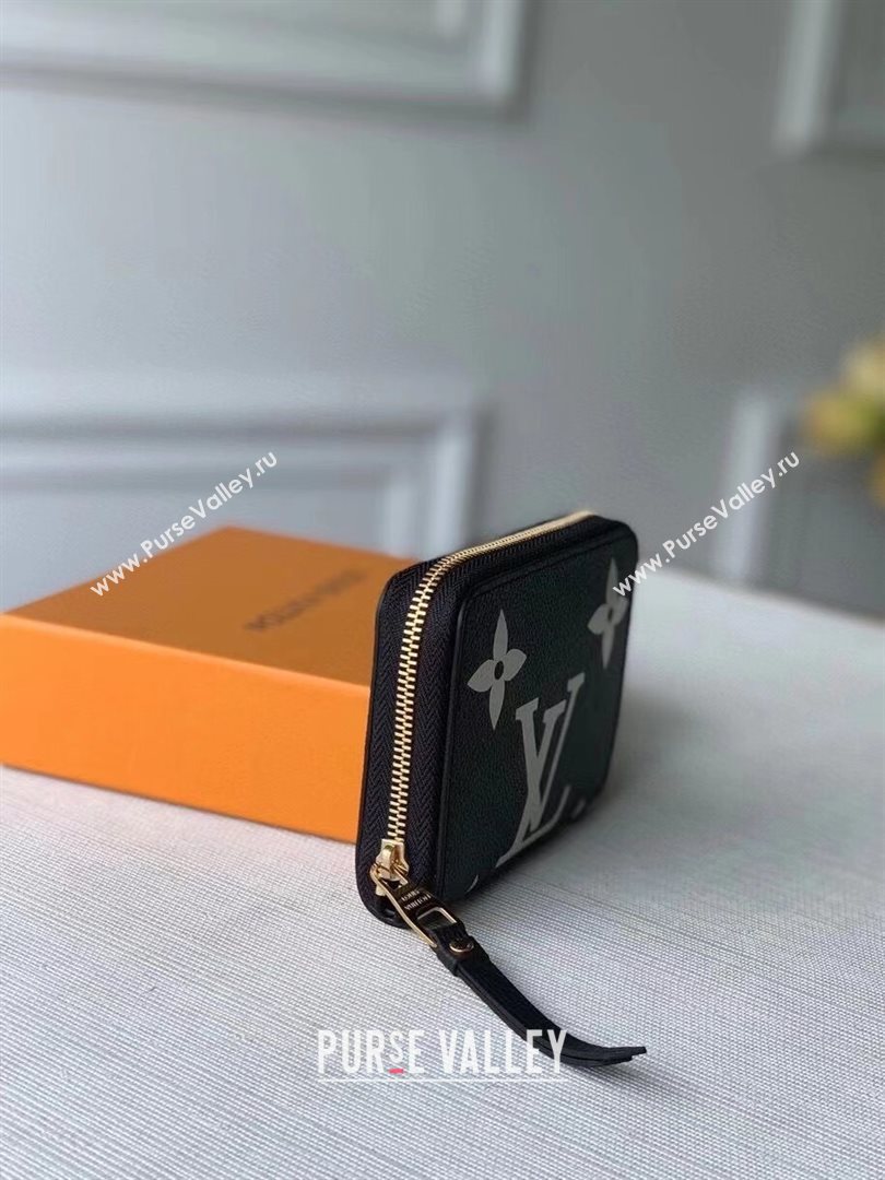 Louis Vuitton Zippy Coin Purse Wallet in Giant Monogram Leather M69787 Black 2021 (KI-21031753)