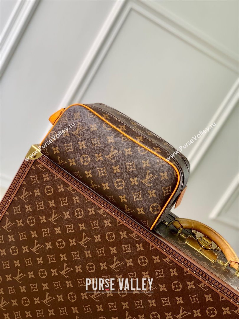 Louis Vuitton Dopp Kit Toilet Pouch in Monogram Canvas M12643 Yellow 2024 (K-24110819)