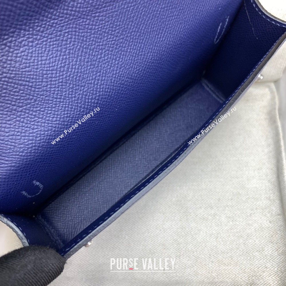 Hermes Snap Wallet in Epsom Leather Deep Blue 2024(Handmade) (XYA-24073126)