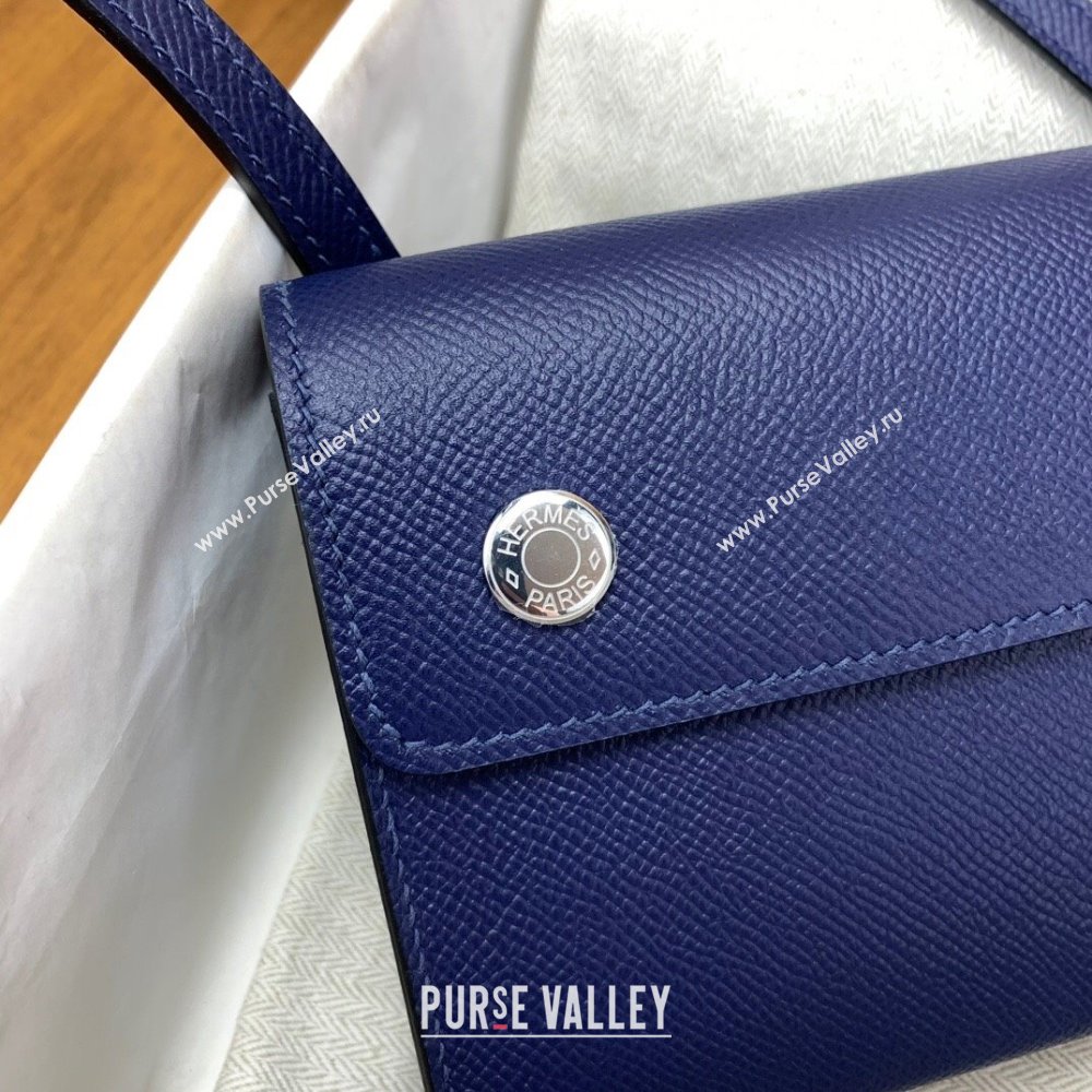 Hermes Snap Wallet in Epsom Leather Deep Blue 2024(Handmade) (XYA-24073126)