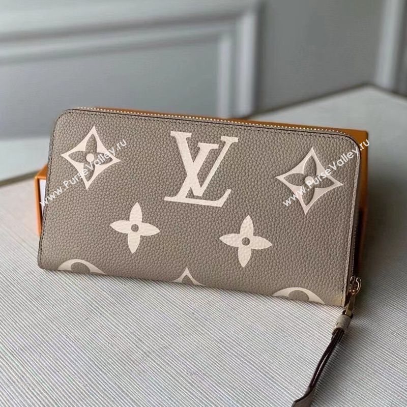 Louis Vuitton Zippy Wallet in Giant Monogram Leather M69794 Grey 2021 (KI-21031754)