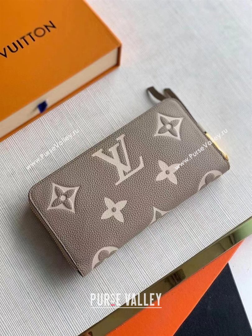 Louis Vuitton Zippy Wallet in Giant Monogram Leather M69794 Grey 2021 (KI-21031754)