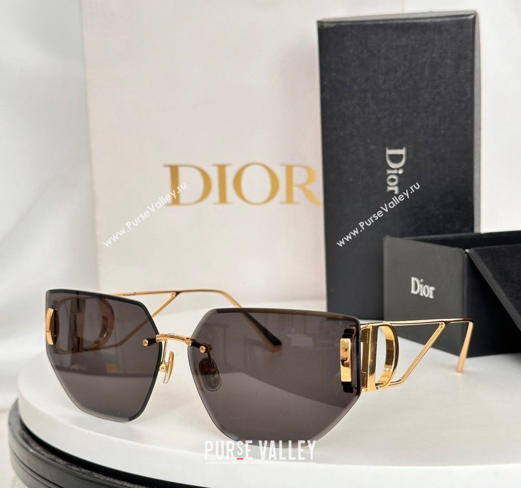 Dior 30 Montaigne B3U Sqaure Sunglasses Grey/Gold 2024 (A-241025118)