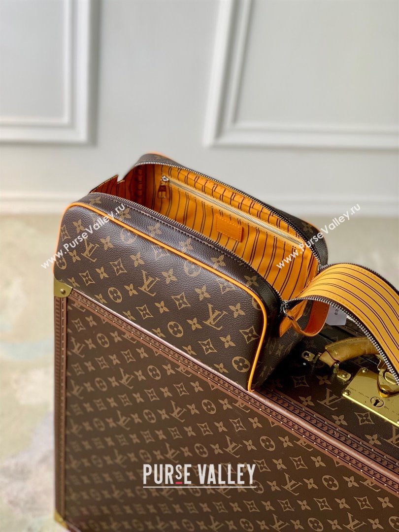 Louis Vuitton Dopp Kit Toilet Pouch in Monogram Canvas M12643 Yellow 2024 (K-24110819)