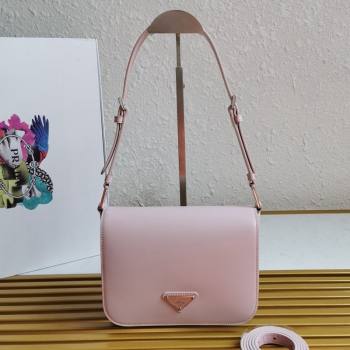 Prada Brushed Leather Shoulder Bag 1BD308 Pink 2021 (YZ-21090860)