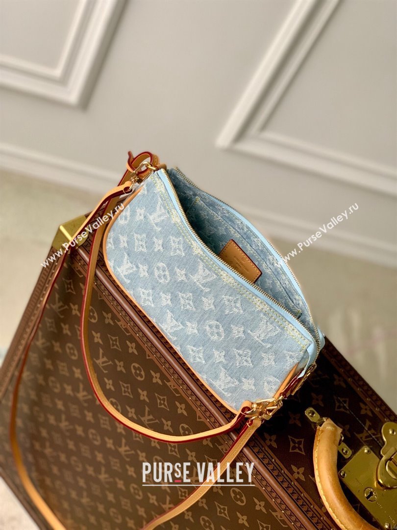 Louis Vuitton Pochette Accessoires Clutch in Monogram Denim 100% GOTS-certified Cotton M82692 Blue 2024 (K-24061232)