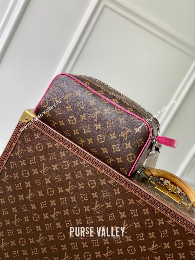 Louis Vuitton Dopp Kit Toilet Pouch in Monogram Canvas M12641 Pink 2024 (K-24110820)