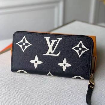 Louis Vuitton Zippy Wallet in Giant Monogram Leather M80481 Black 2021 (KI-21031755)