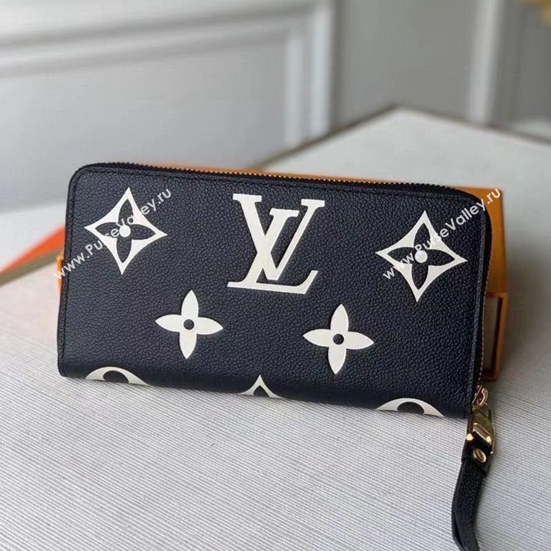Louis Vuitton Zippy Wallet in Giant Monogram Leather M80481 Black 2021 (KI-21031755)